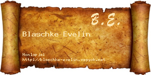 Blaschke Evelin névjegykártya